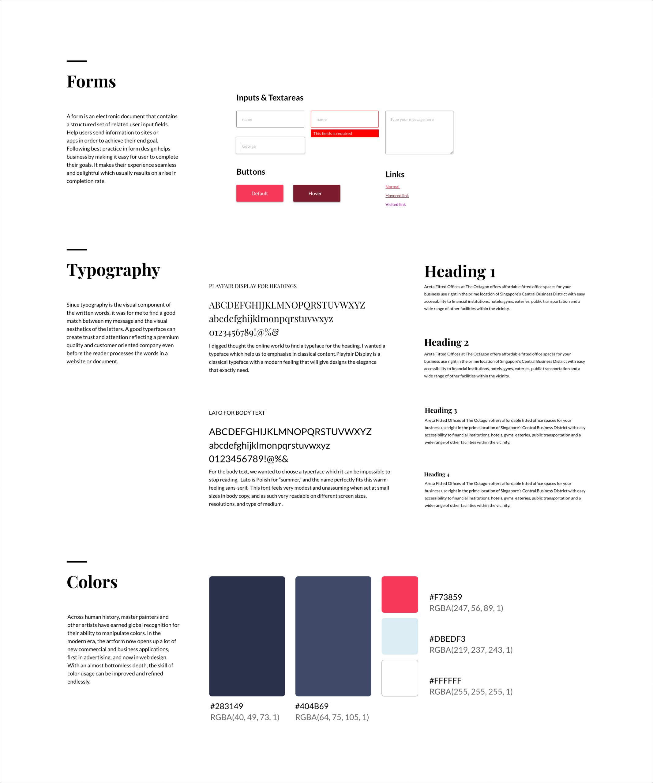 The design system of areta fitted offices