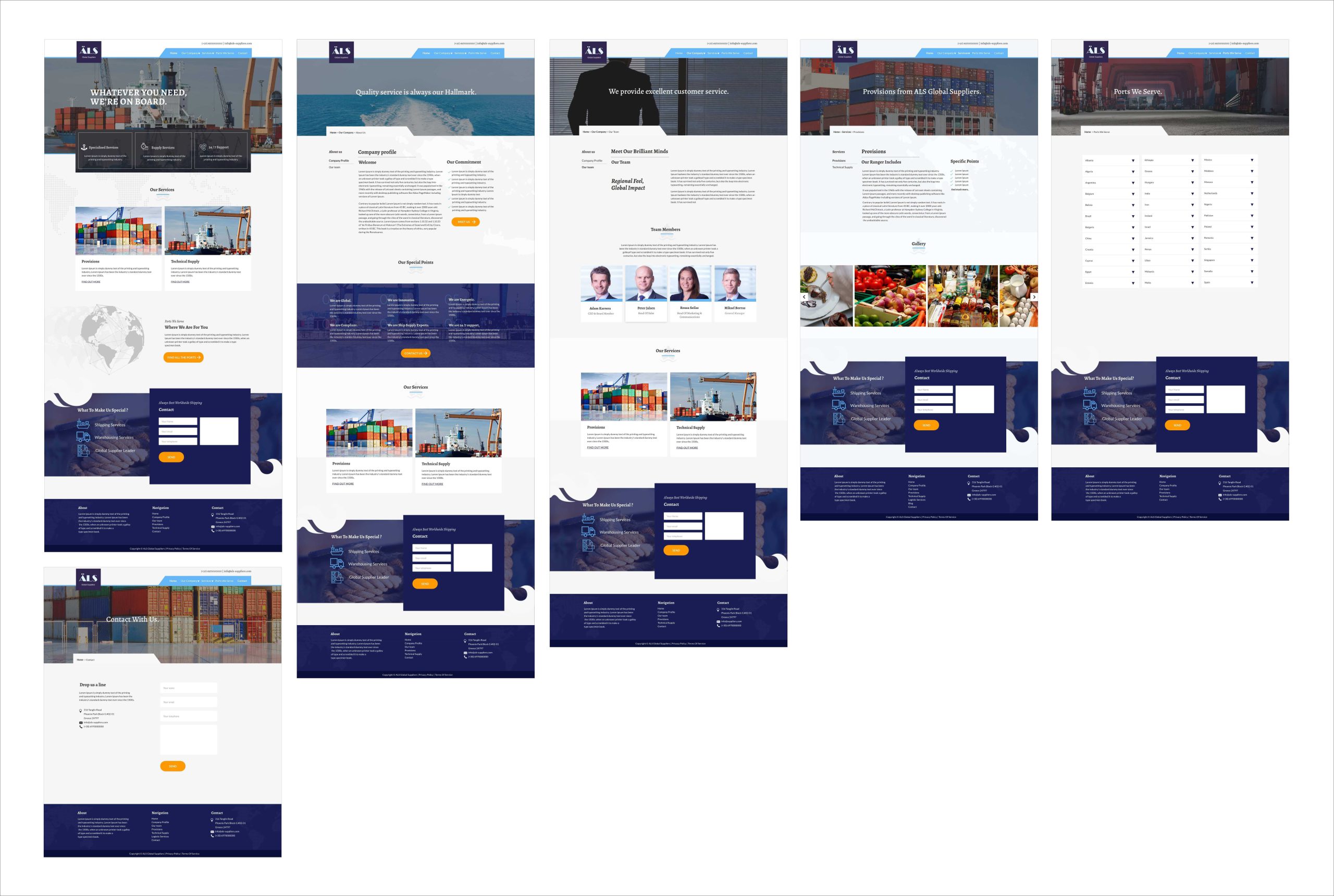 The High Fidelity Prototypes in desktop layout