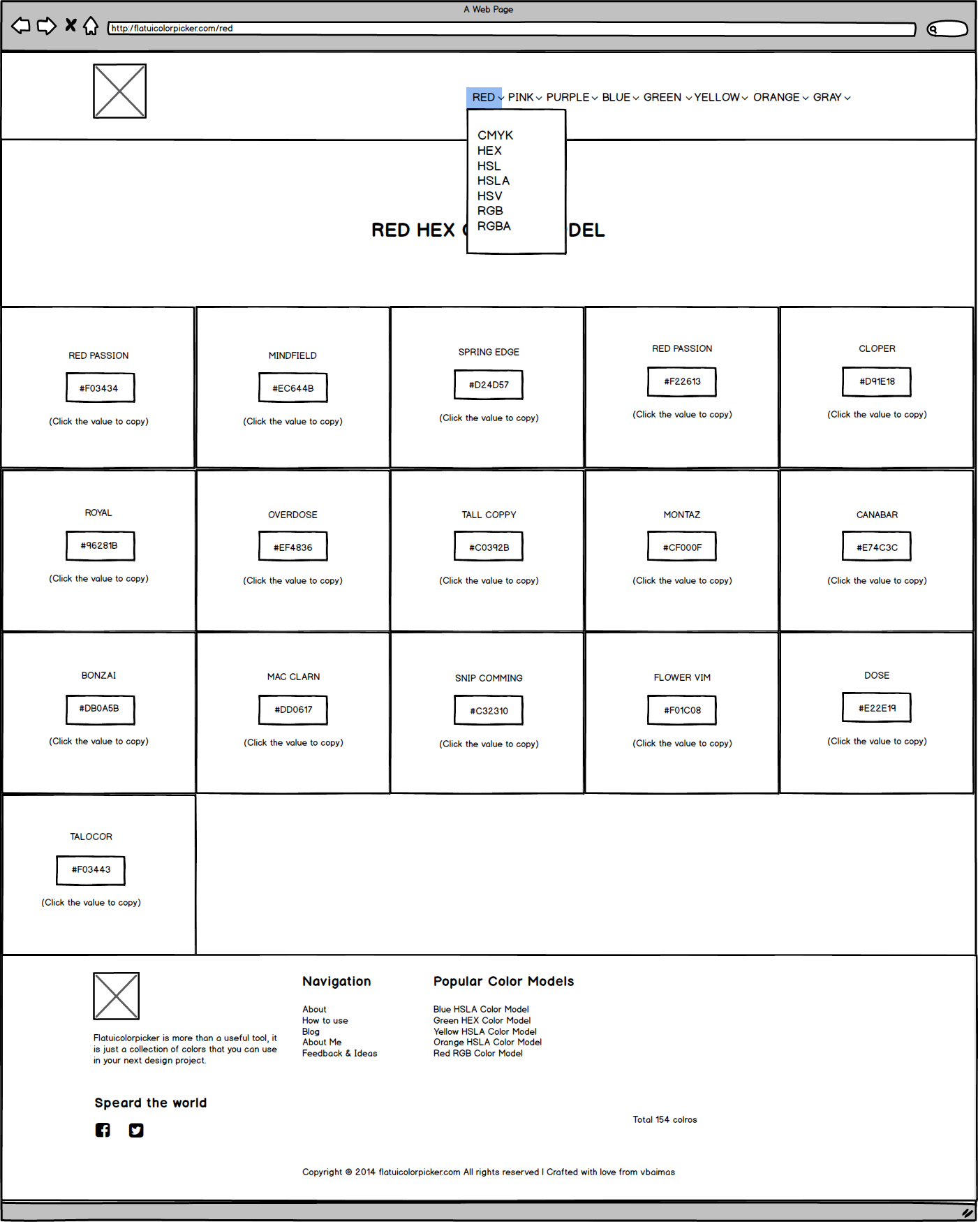 The new wireframes of flatuicolorpicker